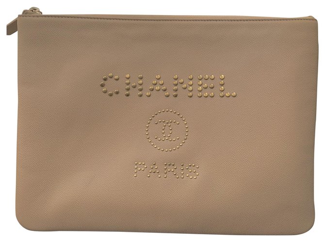 Chanel Deauville Caramello Pelle  ref.188146