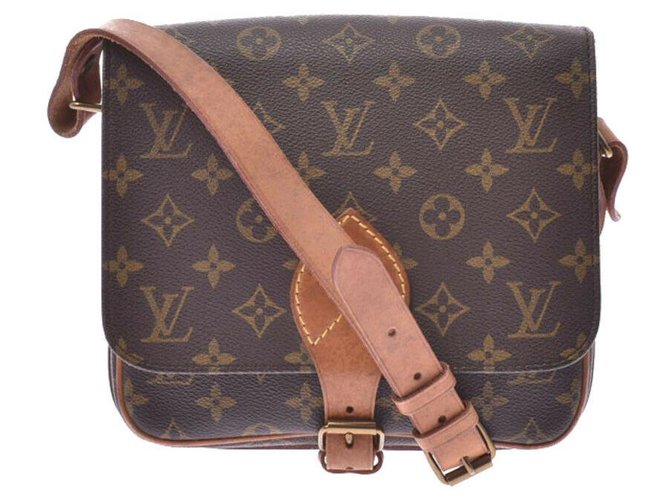 Bolsa de Ombro Louis Vuitton Marrom Lona  ref.188222