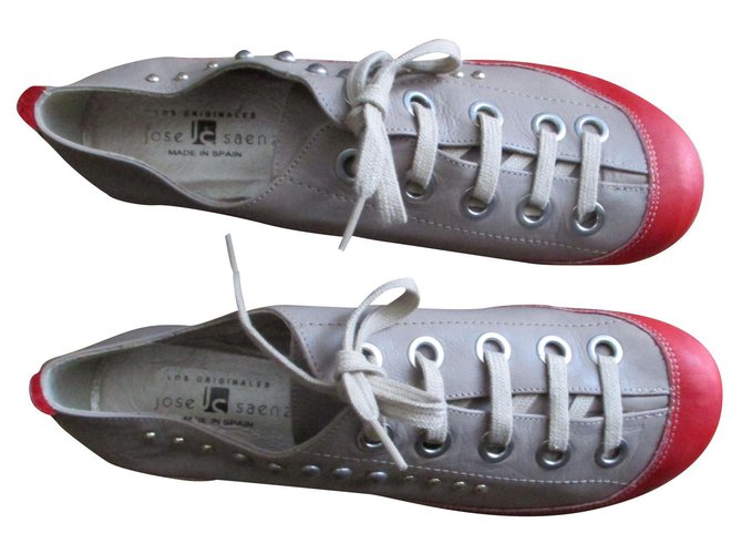 Autre Marque Sneaker in pelle bicolore, Taupe  ref.188270
