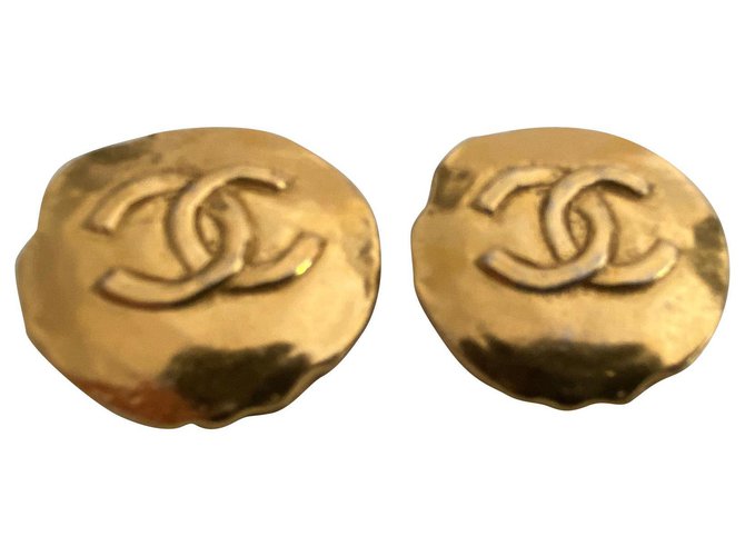 Chanel Aretes Dorado Metal  ref.188298