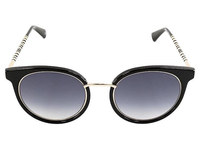 Occhiali da sole Balmain cat eye neri e oro Nero