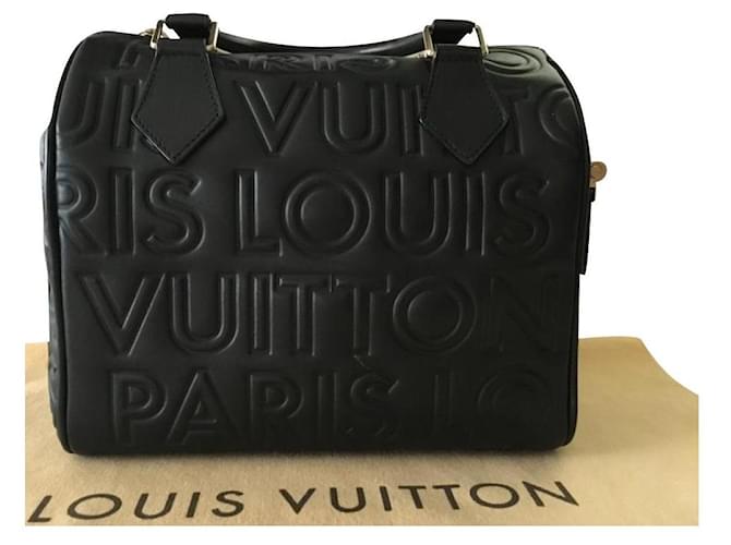 Louis Vuitton Speedy cube Nero Pelle  ref.188312