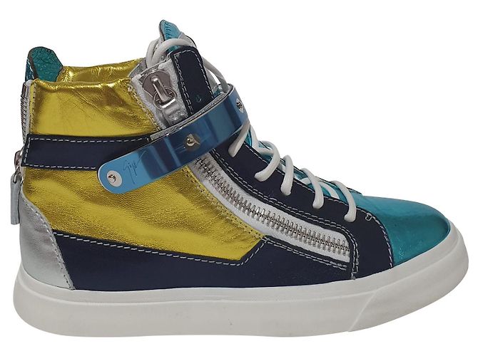 Baskets Giuseppe Zanotti Bohemia Cielo en cuir