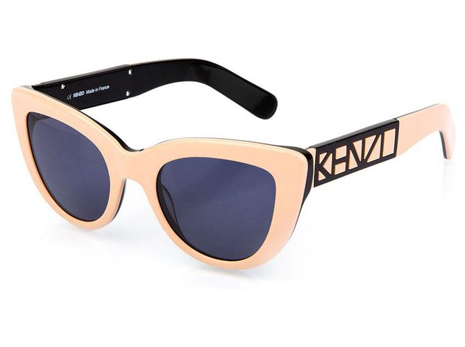 Kenzo Des lunettes de soleil Plastique Noir Beige  ref.188510