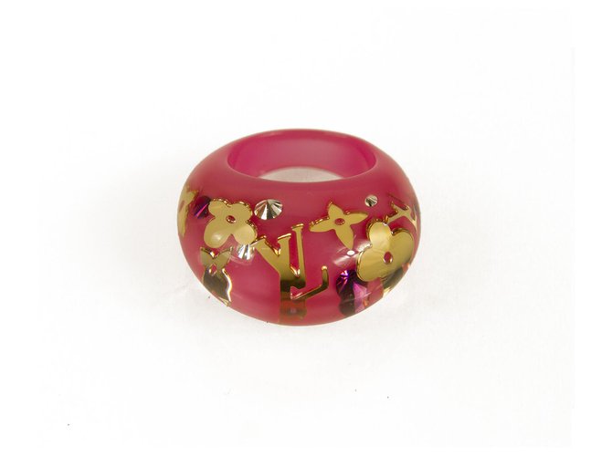 Louis Vuitton Fuchsia Inclusion Resin Swarovski Bague Inclusion Dome Ring Berg Fuschia  ref.188514