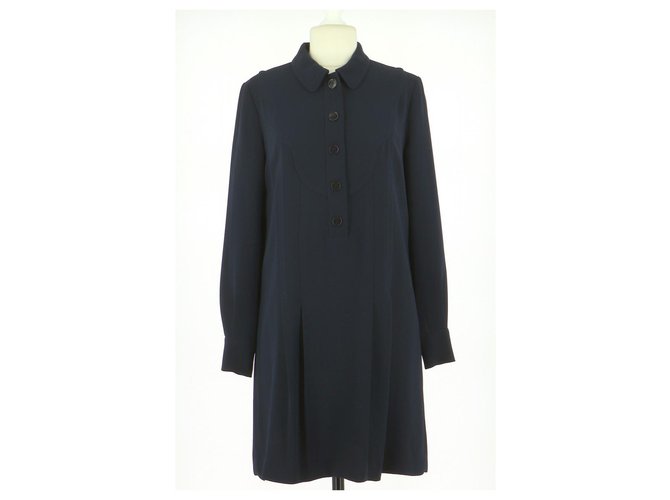 Claudie Pierlot robe Navy blue Polyester  ref.188534