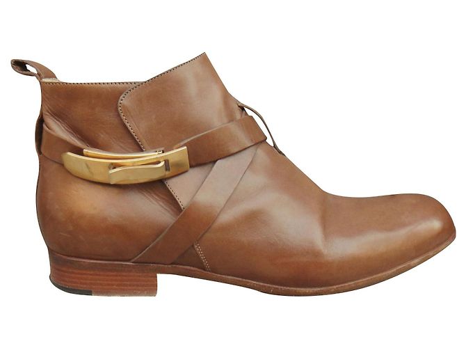 Botas Sartore de couro marrom claro 37 Castanho claro