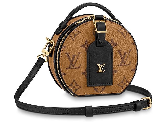 Louis Vuitton Mini Boite Chapeau Bolsa de mão em couro marrom