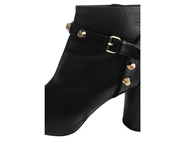 Balenciaga Ankle Boots Black Leather  ref.188600