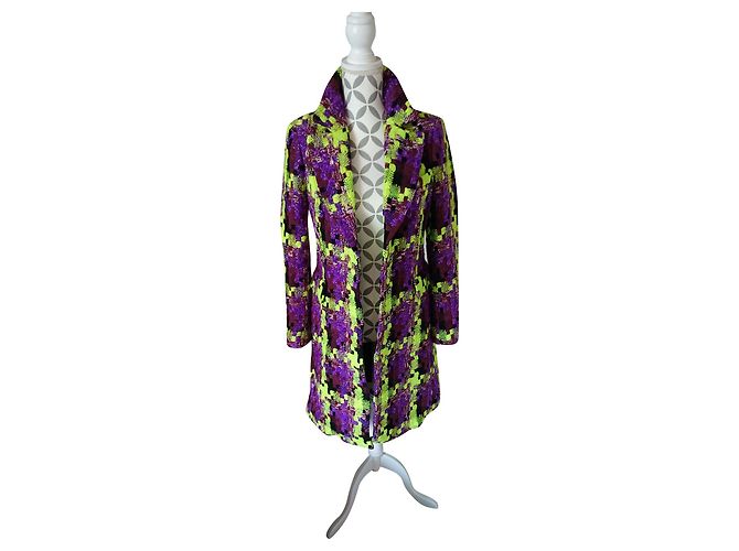 Balmain Multicolored Houndstooth Wool Coat Multiple colors