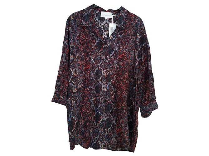 Autre Marque Camicia Sud Express Swans nera in viscosa Nero