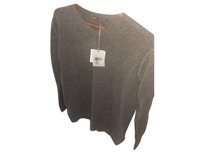Autre Marque Grauer Kaschmirpullover M 