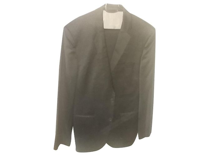 Autre Marque Hugo Boss Black Wool Wedding Suit Size 48