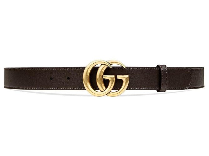 Gucci belt new Brown Leather  ref.188664