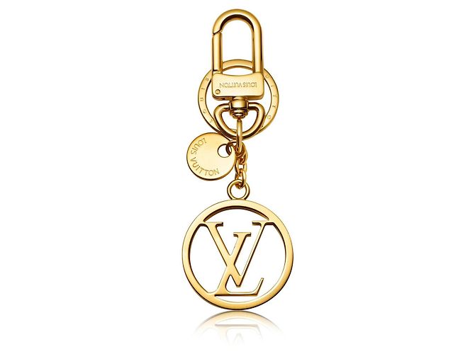 Louis Vuitton Circle LV Bag Charm Golden