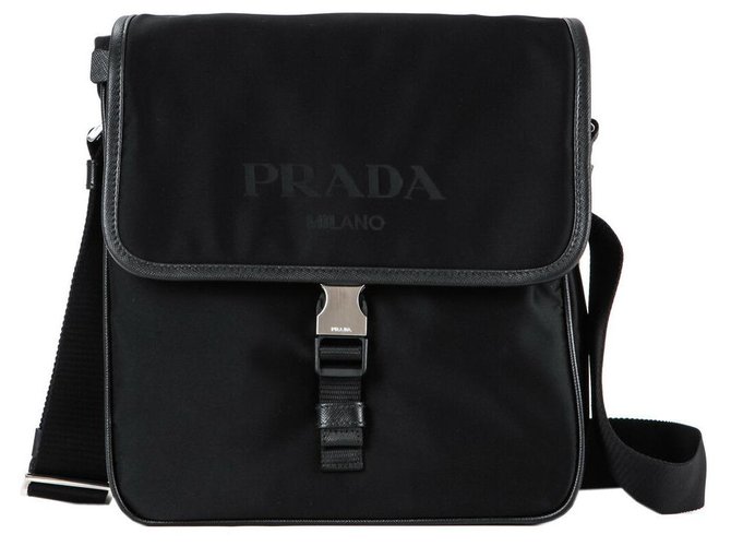 Prada messenger bag new Black Nylon  ref.188786