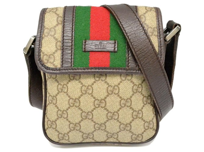 Gucci Sherry Line GG Shoulder Bag Brown Cloth  ref.188945