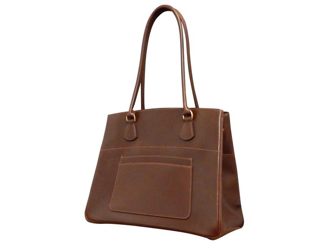 Hermès Vintage Shoulder Bag Brown Leather  ref.188954