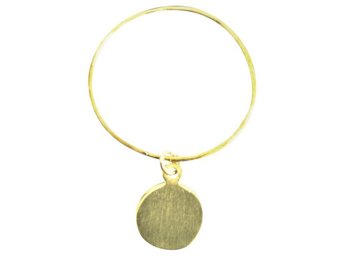 Autre Marque Delicato anello placcato in oro con medaglia D'oro  ref.189078