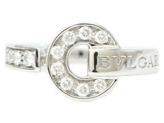 Autre Marque BVLGARI Diamond Ring Silvery White gold  ref.189168