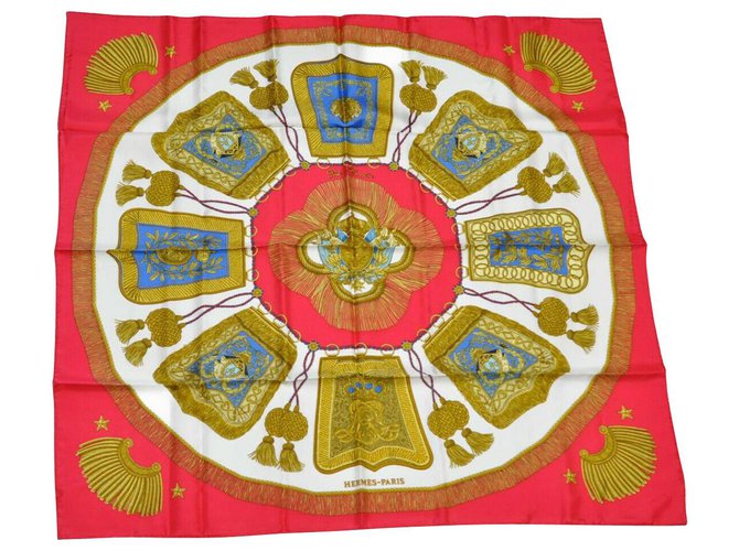 Hermès Poste et Cavalerie Roja Seda  ref.189509