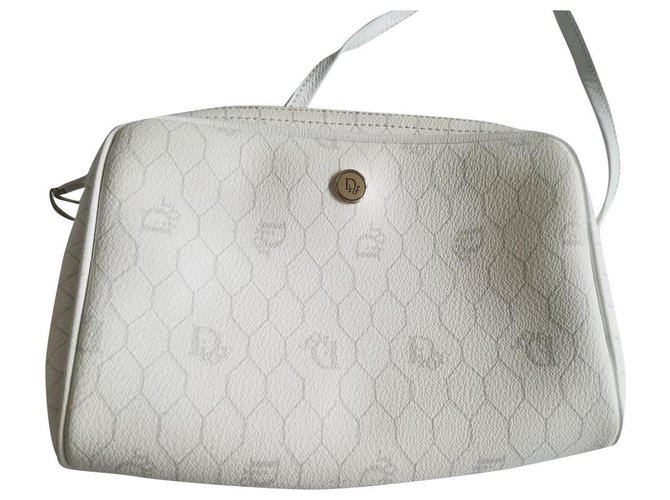 Dior Clutch bag White Leather  ref.189534