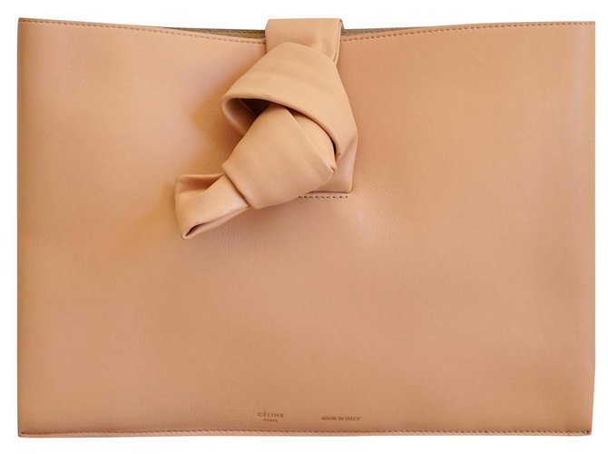 Céline Clutch bags Red Beige Leather  ref.189538