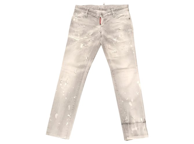 Dsquared2 Jeans Grey Cotton Elastane  ref.189543