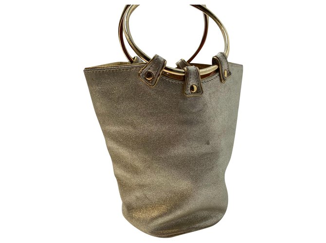 Rene Caovilla small bag Golden Leather  ref.189545