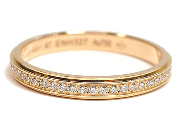 Cartier Ouro Diamante Anel Diamante Prata Dourado Metal  ref.189731