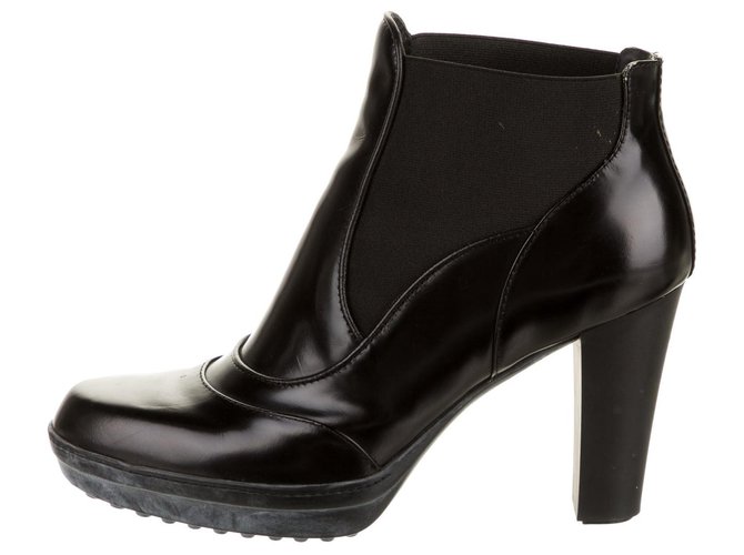 Tod's Chelsea Ankle Boots Black Patent leather  ref.189807