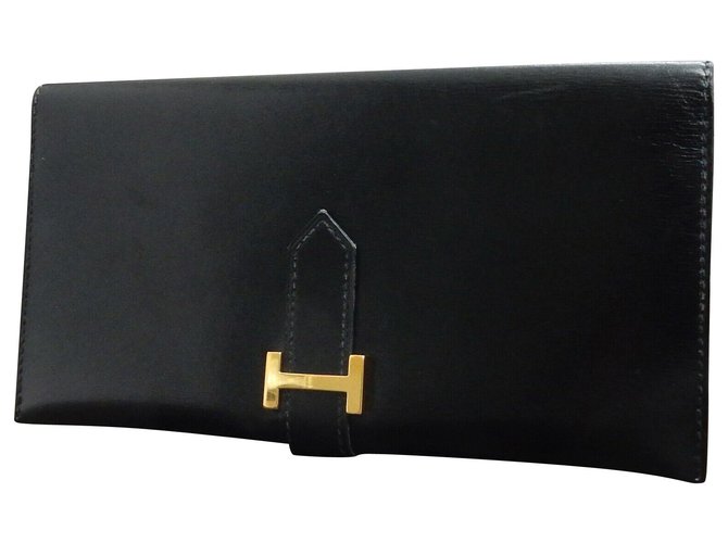 Hermès Bearn Black Leather  ref.189831