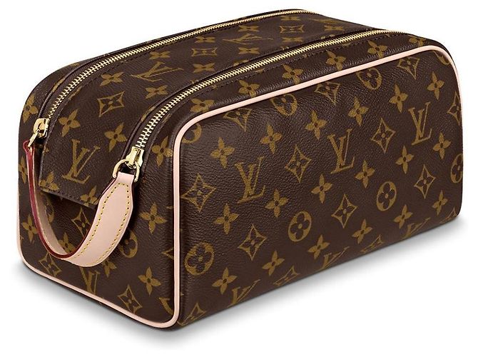Louis Vuitton Bolsa de kit de baño Dopp Castaño