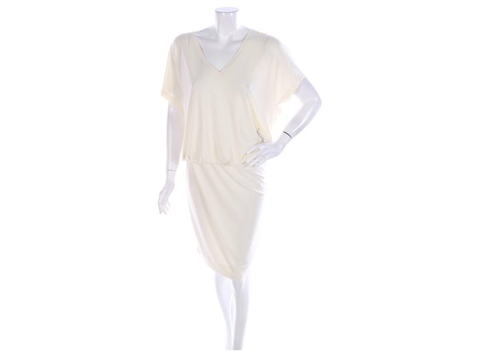By Malene Birger Dresses White Polyester Elastane  ref.189898