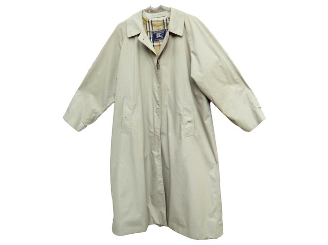Burberry woman raincoat vintage t40/42 Beige Cotton Polyester  ref.188596