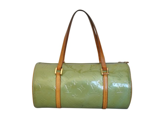 Bedford Louis Vuitton Handbags Green Patent leather ref.189140