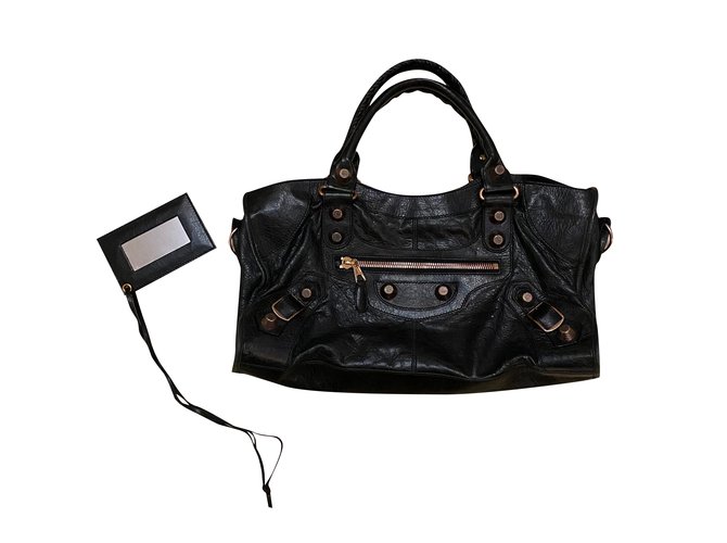 Everyday Balenciaga work handbag Black Leather  ref.189144