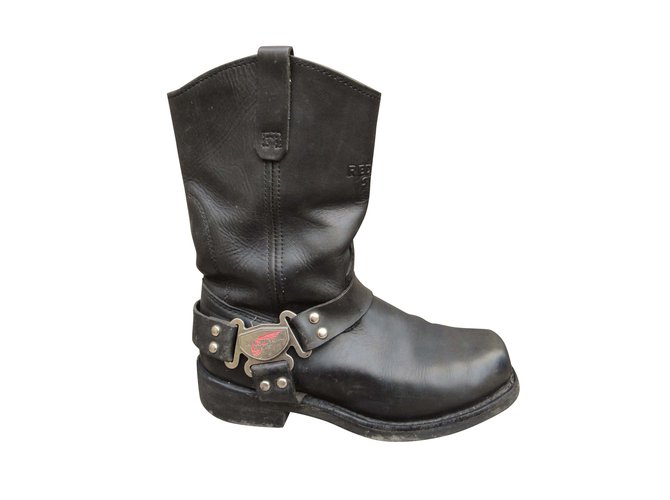 Autre Marque boots REed Wing p 41,5 Cuir Noir  ref.189783