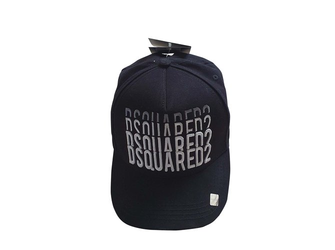 Gorra Dsquared2 de algodón negra Negro 