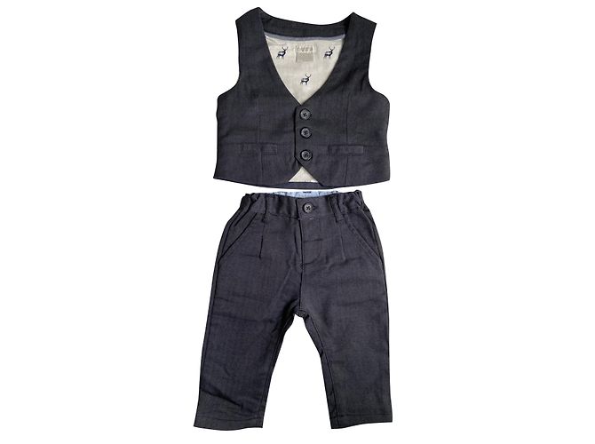 Autre Marque Mamas & Papas Completo Bambino Blu Navy Cotone 3-6 Mesi