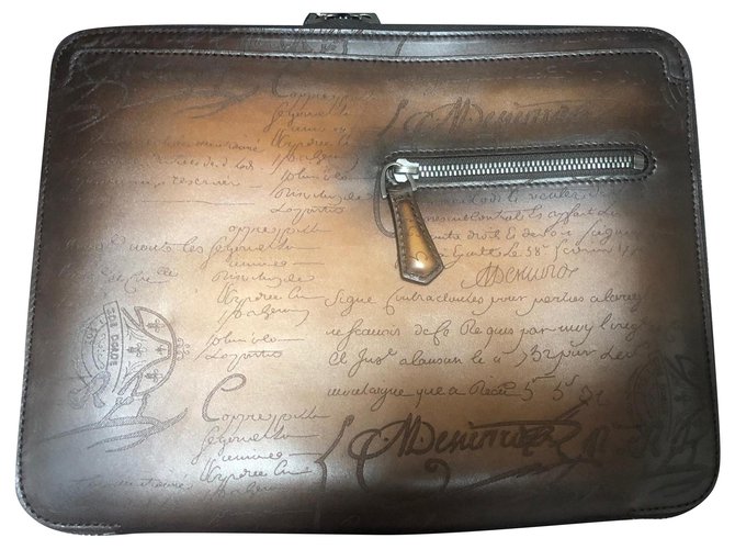 Berluti Portefeuilles Petits accessoires Cuir Marron  ref.190103