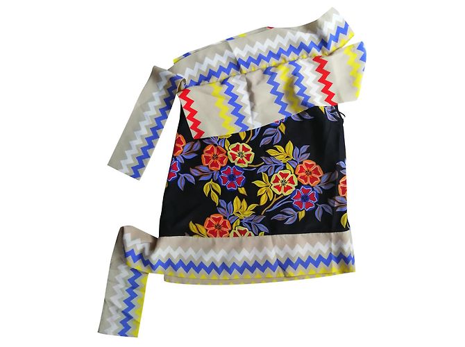 Msgm Silk Top Multi Color M Multiple colors