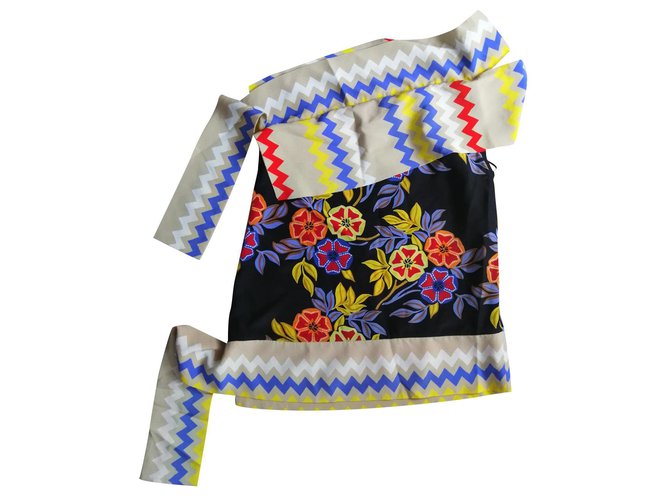 Top de seda Msgm Multicor M 