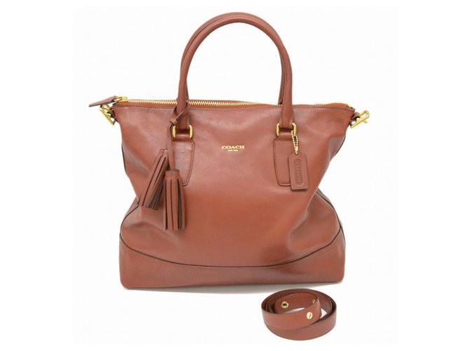 Coach 2way Hand Bag Brown Leather  ref.190141