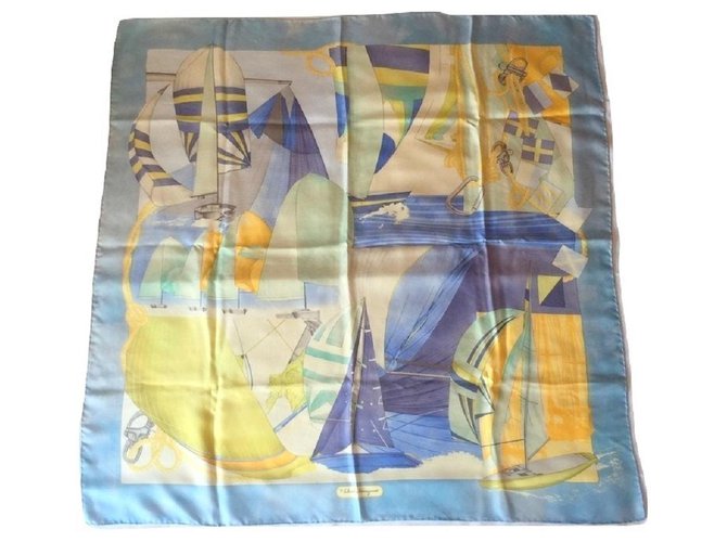Salvatore Ferragamo FERRAGAMO sailboat scarf. Multiple colors Silk  ref.190245