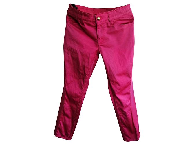 Louis Vuitton Pantalones Rosa Algodón