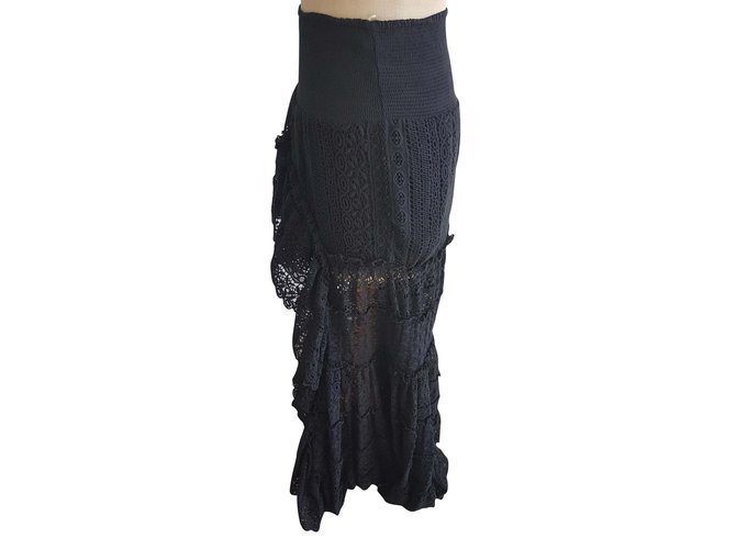 inconnue Skirts Black Cotton  ref.190337