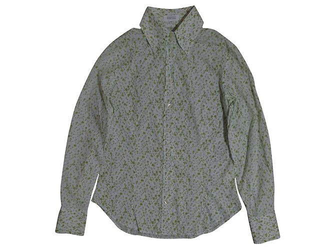 Autre Marque Camisa floral Barneys New York de algodón verde Multicolor