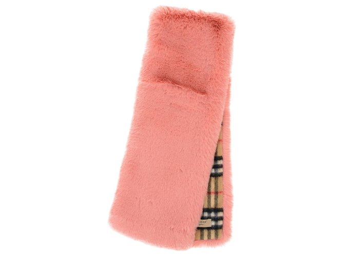 Burberry faux fur scarf Pink  ref.190448