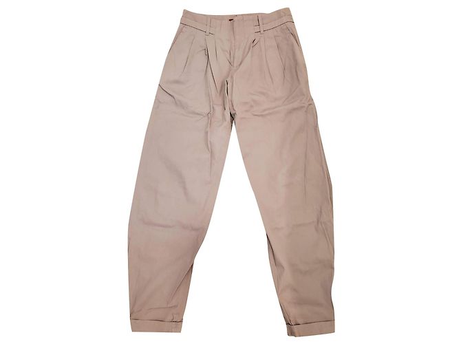 Comptoir Des Cotonniers Pantalones Carota Gris Oscuro Algodón